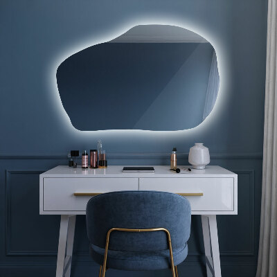 Specchio forma irregolare con led unico
