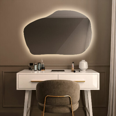 Specchio forma irregolare con led unico