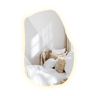 Specchio forma irregolare con led unico