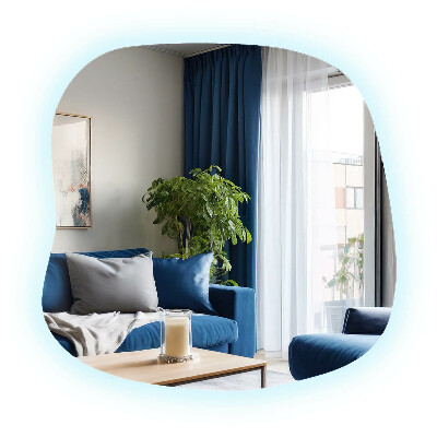 Specchio forma irregolare con LED accessorio moderno