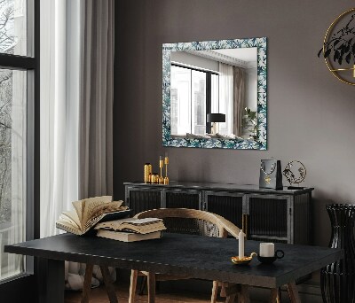 Specchio stampato Specchio stampato Foglie di bambù ad acquerello