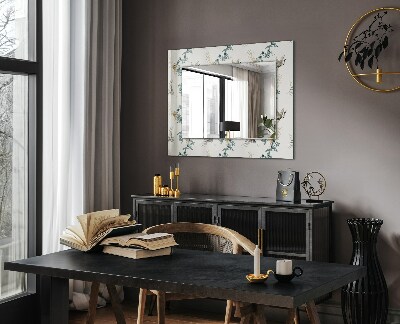 Specchio stampato Specchio stampato Uccelli e fiori