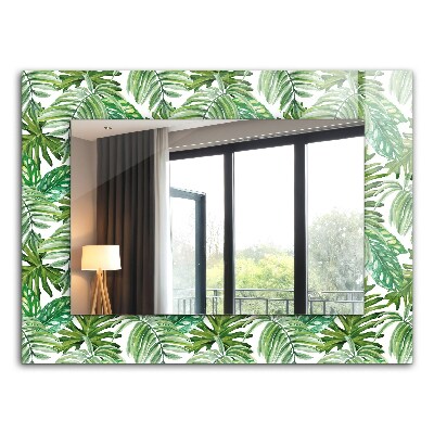 Specchio decoro Specchio decoro Foglie tropicali verdi