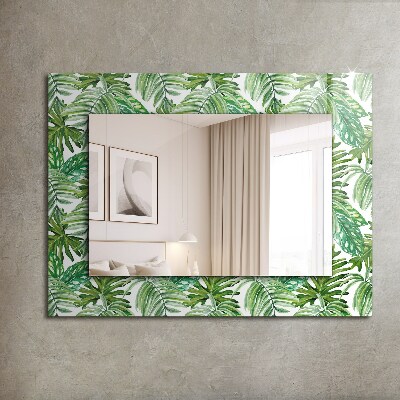 Specchio decoro Specchio decoro Foglie tropicali verdi
