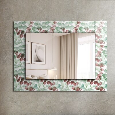 Specchio stampato Specchio stampato Foglie acquerellate