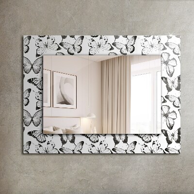 Specchio decoro Specchio decoro Farfalle in bianco e nero