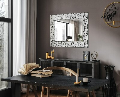 Specchio decoro Specchio decoro Farfalle in bianco e nero