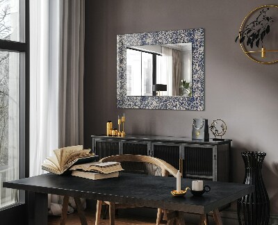 Specchio stampato Specchio stampato Motivo floreale in tessuto