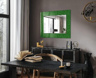 Specchio con cornice stampata Specchio con cornice stampata Erba verde