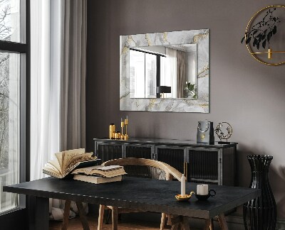 Specchio con cornice stampata Specchio con cornice stampata Marmo con venature