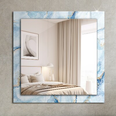 Specchio con cornice stampata Specchio con cornice stampata Modello astratto di marmo