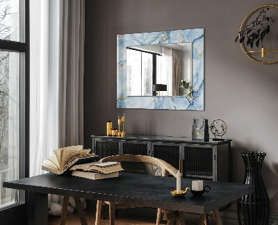 Specchio con cornice stampata Specchio con cornice stampata Modello astratto di marmo