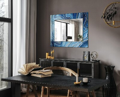 Specchio decoro Specchio decoro Motivo astratto blu