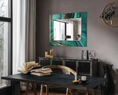 Specchio stampato Specchio stampato Texture verde astratta