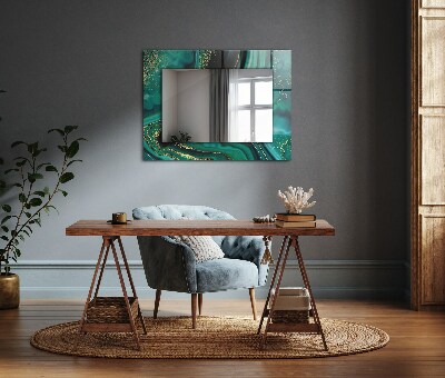 Specchio stampato Specchio stampato Texture verde astratta