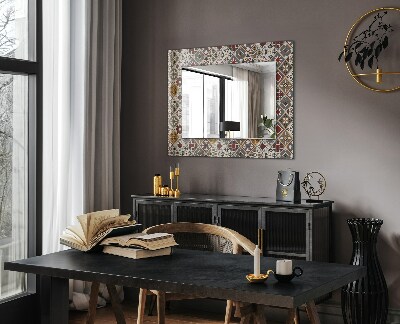 Specchio stampato Specchio stampato Motivi di piastrelle colorate