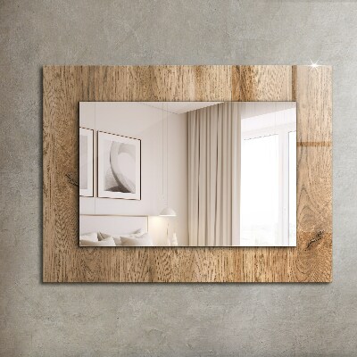 Specchio con cornice stampata Specchio con cornice stampata Trama di legno
