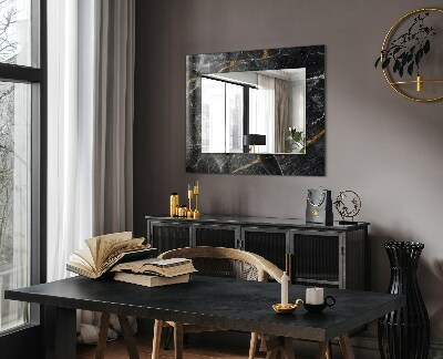 Specchio decoro Specchio decoro Venature di marmo nero