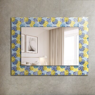 Specchio con cornice stampata Specchio con cornice stampata Motivo floreale colorato