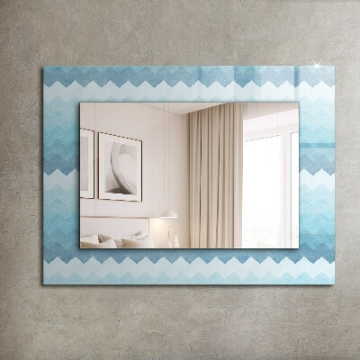 Specchio stampato Specchio stampato Motivo a gradiente a zig-zag