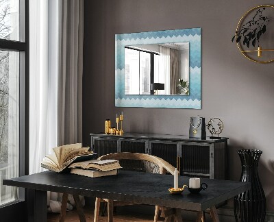 Specchio stampato Specchio stampato Motivo a gradiente a zig-zag