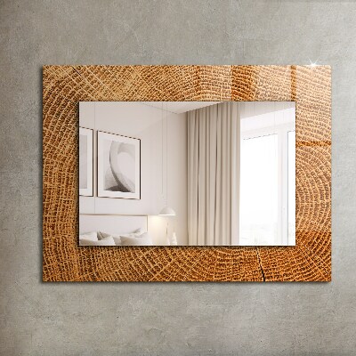Specchio decoro Specchio decoro Sezione di anelli di tronco d'albero