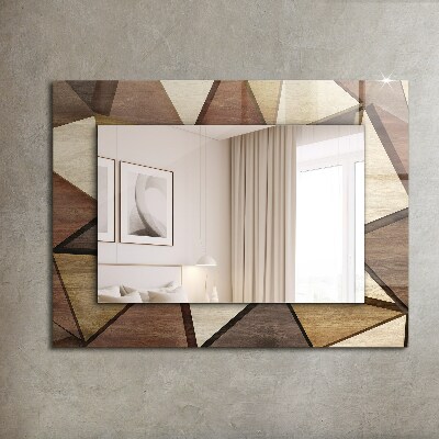 Specchio stampato Specchio stampato Motivi geometrici del legno