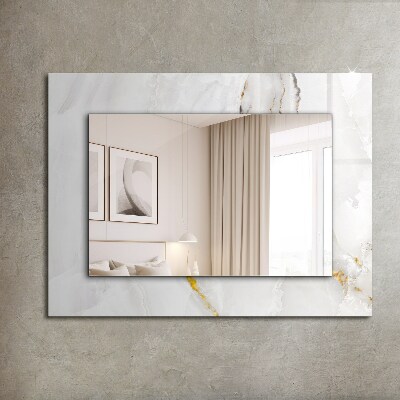 Specchio con cornice stampata Specchio con cornice stampata Disegno di marmo bianco