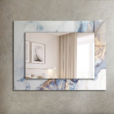 Specchio con cornice stampata Specchio con cornice stampata Arte astratta in marmo
