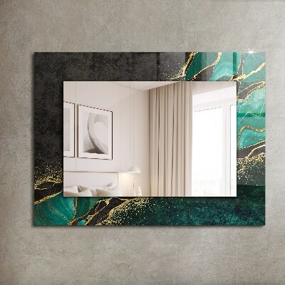 Specchio stampato Specchio stampato Modelli astratti verdi
