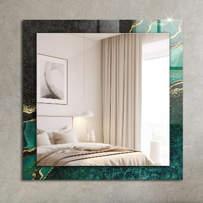 Specchio stampato Specchio stampato Modelli astratti verdi
