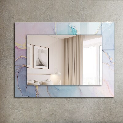 Specchio con cornice stampata Specchio con cornice stampata Acquerello astratto