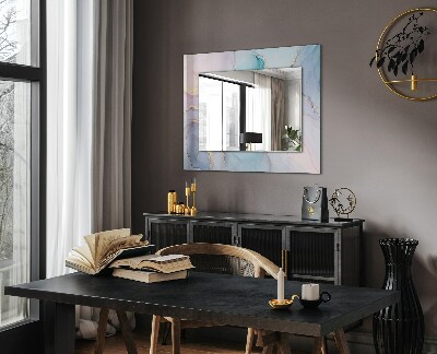 Specchio con cornice stampata Specchio con cornice stampata Acquerello astratto