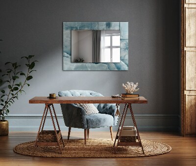 Specchio decoro Specchio decoro Texture di marmo blu