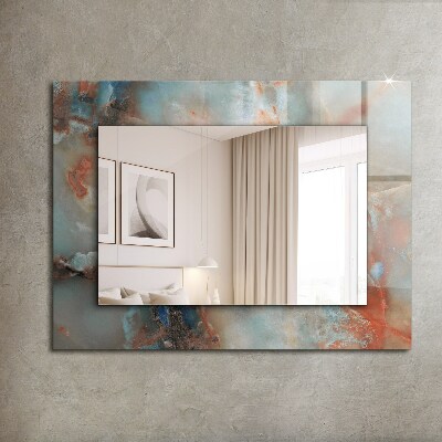 Specchio con cornice stampata Specchio con cornice stampata Texture astratta colorata