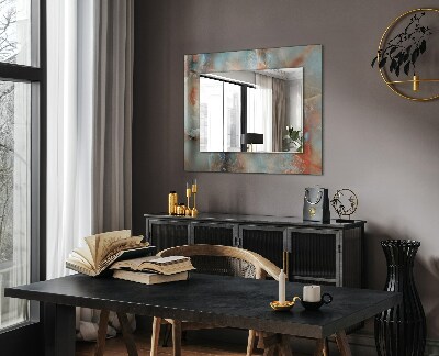 Specchio con cornice stampata Specchio con cornice stampata Texture astratta colorata