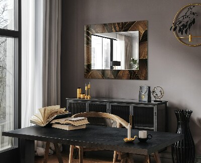 Specchio con cornice stampata Specchio con cornice stampata Foglie tropicali