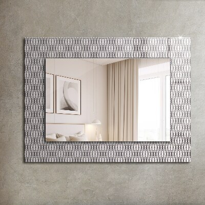 Specchio stampato Specchio stampato Motivo in tessuto
