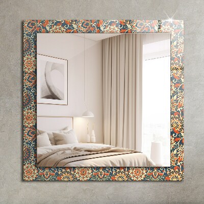 Specchio stampato Specchio stampato Carta da parati con motivi floreali