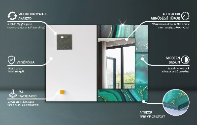 Specchio con cornice stampata Mosaico astratto di colori