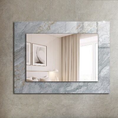 Specchio con cornice stampata Specchio con cornice stampata Marmo grigio venato