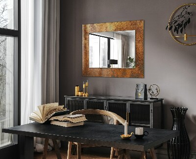 Specchio con cornice stampata Specchio con cornice stampata Foglio di ruggine alla moda