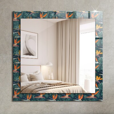 Specchio stampato Specchio stampato Fiori e foglie