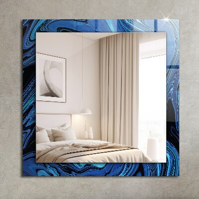 Specchio stampato Specchio stampato Motivo astratto blu