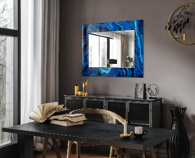 Specchio stampato Specchio stampato Motivo astratto blu
