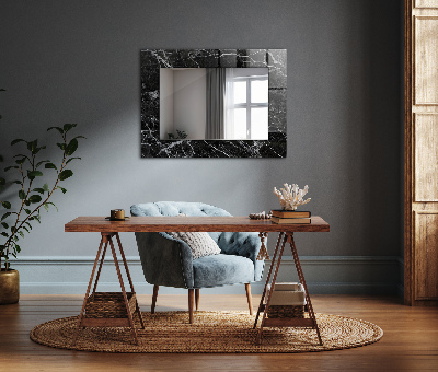 Specchio stampato Specchio stampato Marmo nero
