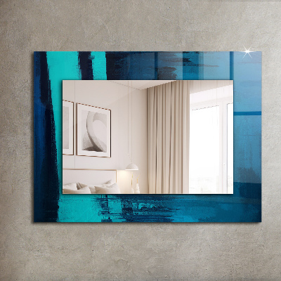 Specchio stampato Specchio stampato Arte astratta blu