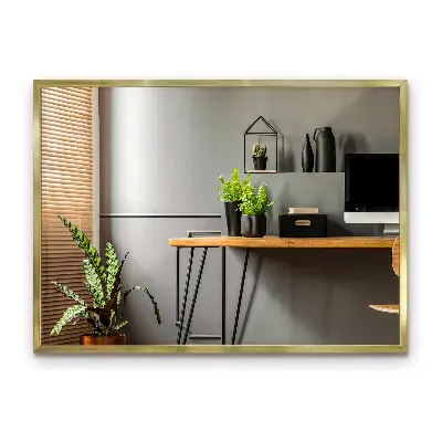 Specchio da parete con cornice dorata elegante