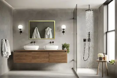 Specchio da parete con cornice dorata elegante