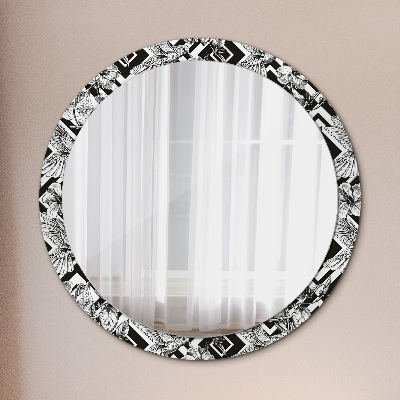 Specchio rotondo stampato Colibrì